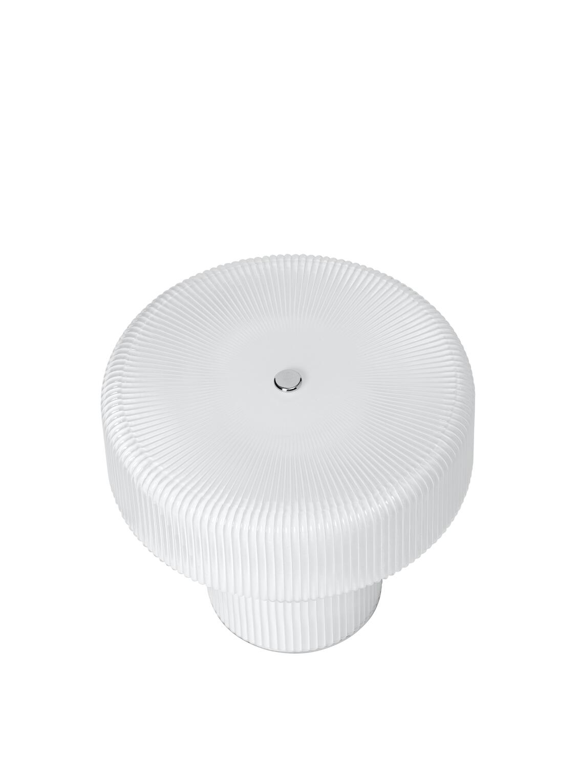 Ripple trådløs bordlampe, H16,5 cm - hvid